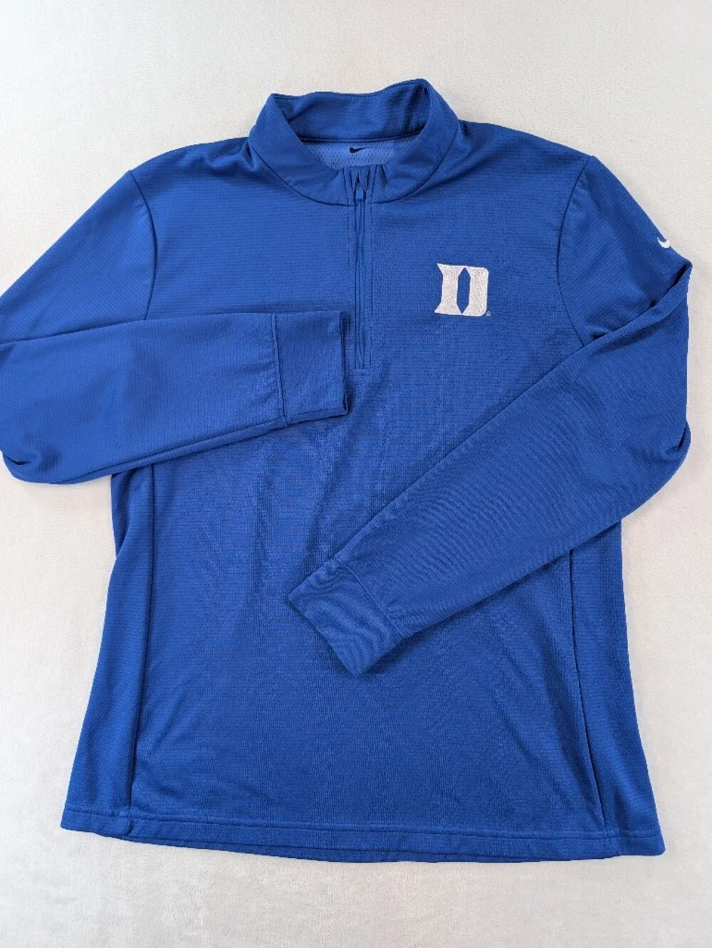 Nike Duke University Blue Quarter Zip Pullover Womens Large Performance Jacket